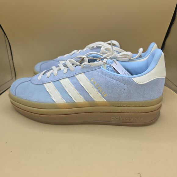 adidas Gazelle Sky Blue and White Sneakers - Picture 2 of 9